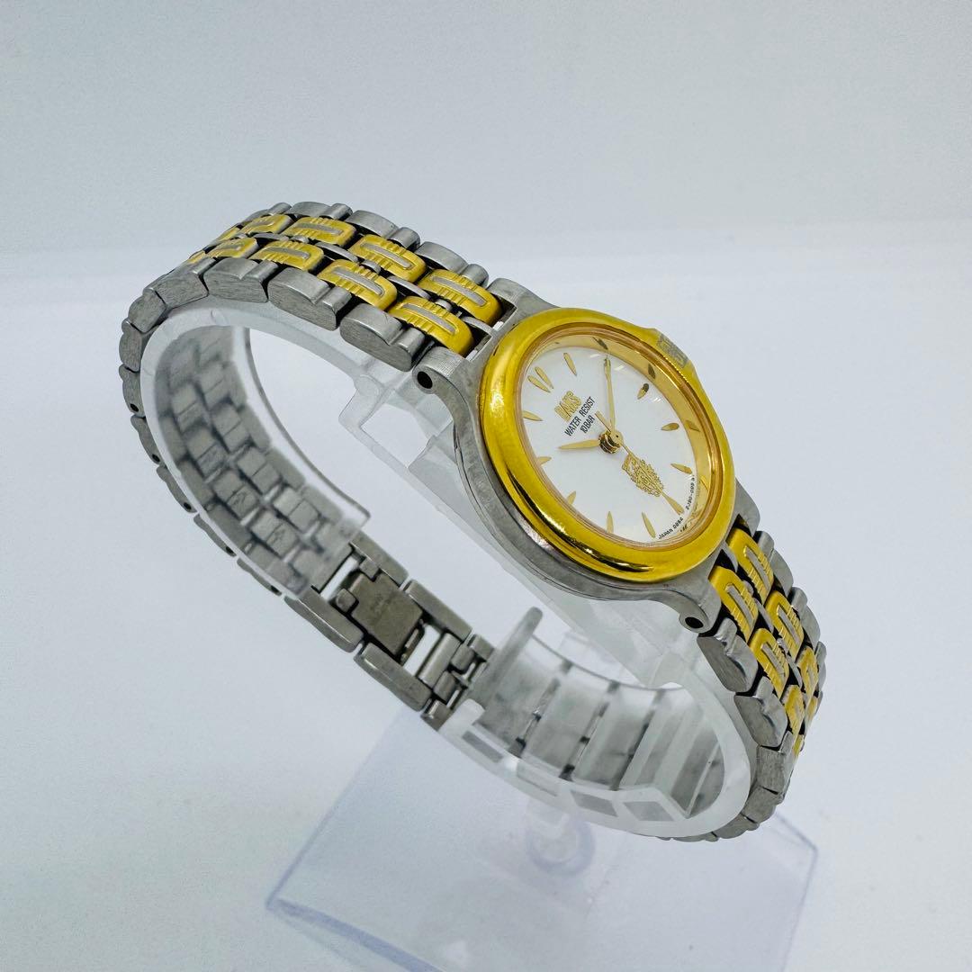 ✨DAKS✨ダックス✨ホワイト文字盤✨クォーツ✨コンビ✨腕時計✨