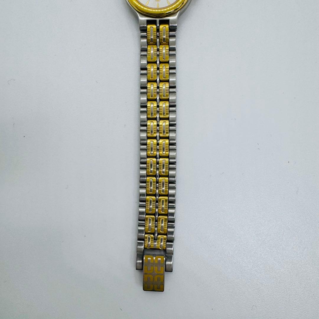 ✨DAKS✨ダックス✨ホワイト文字盤✨クォーツ✨コンビ✨腕時計✨