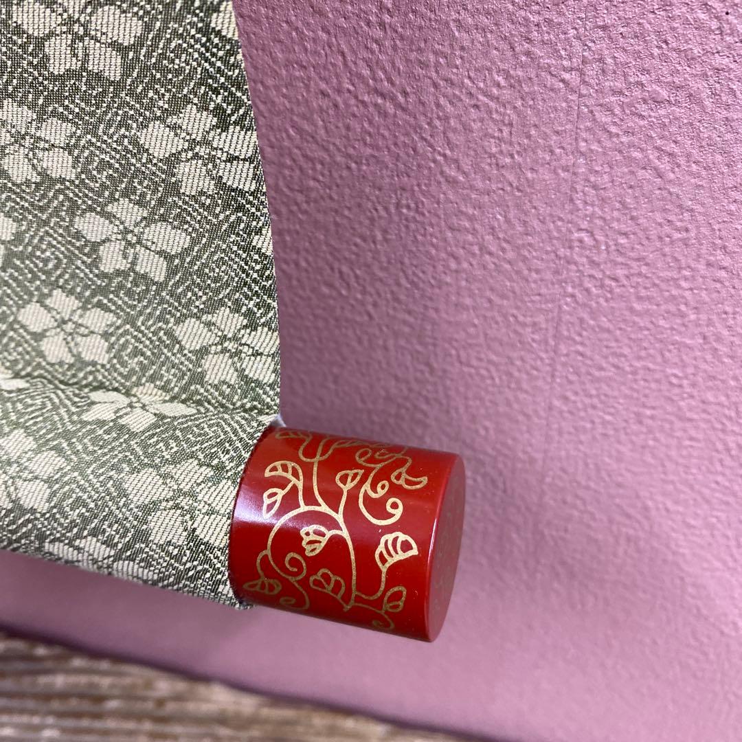 美品 掛け軸 国井道成作 立雛図 共箱 保証書付き 二重箱 雛人形