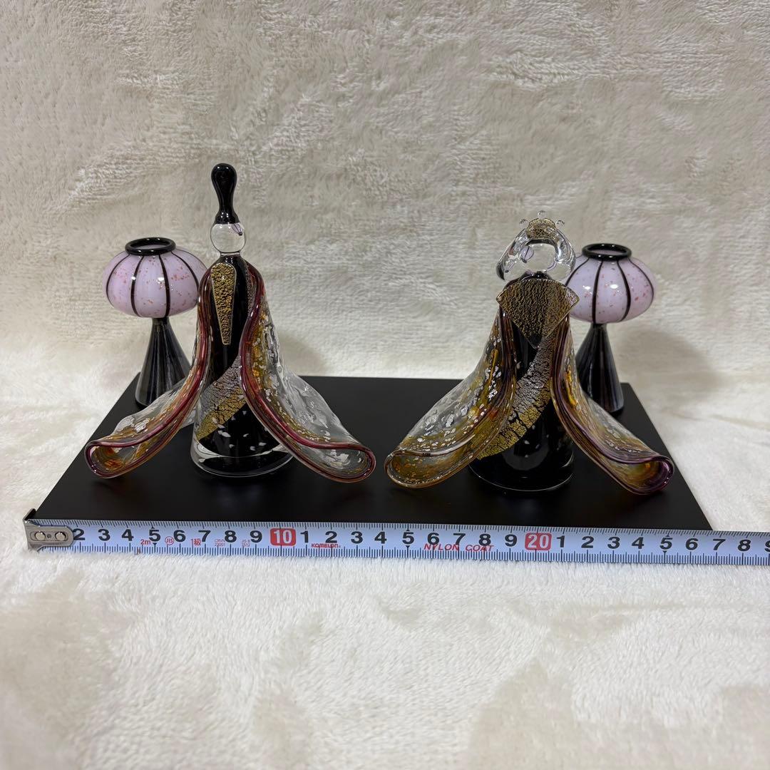 【高級品】ガラス製 雛人形 ひな人形 MIGAKI 三垣祥太郎作 金彩 正規品