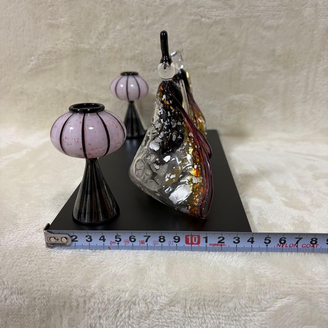 【高級品】ガラス製 雛人形 ひな人形 MIGAKI 三垣祥太郎作 金彩 正規品