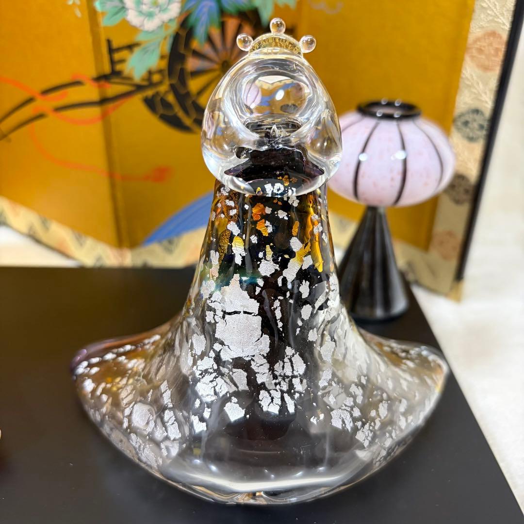 【高級品】ガラス製 雛人形 ひな人形 MIGAKI 三垣祥太郎作 金彩 正規品