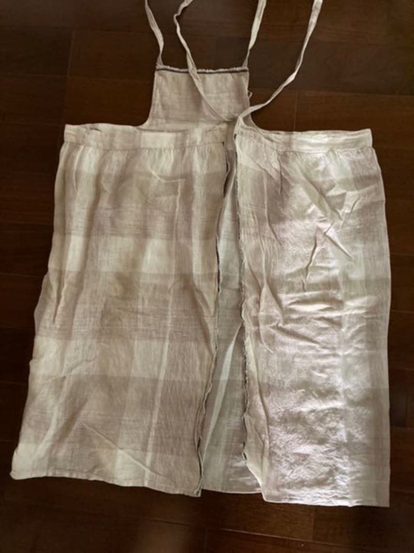 AN Linenさん チェック柄エプロン