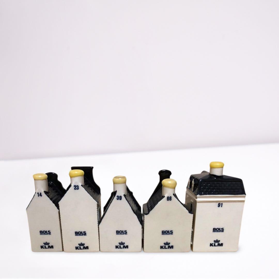 KLMオランダ航空 デルフトブルーハウス5個　NO.14,23,39,66,91