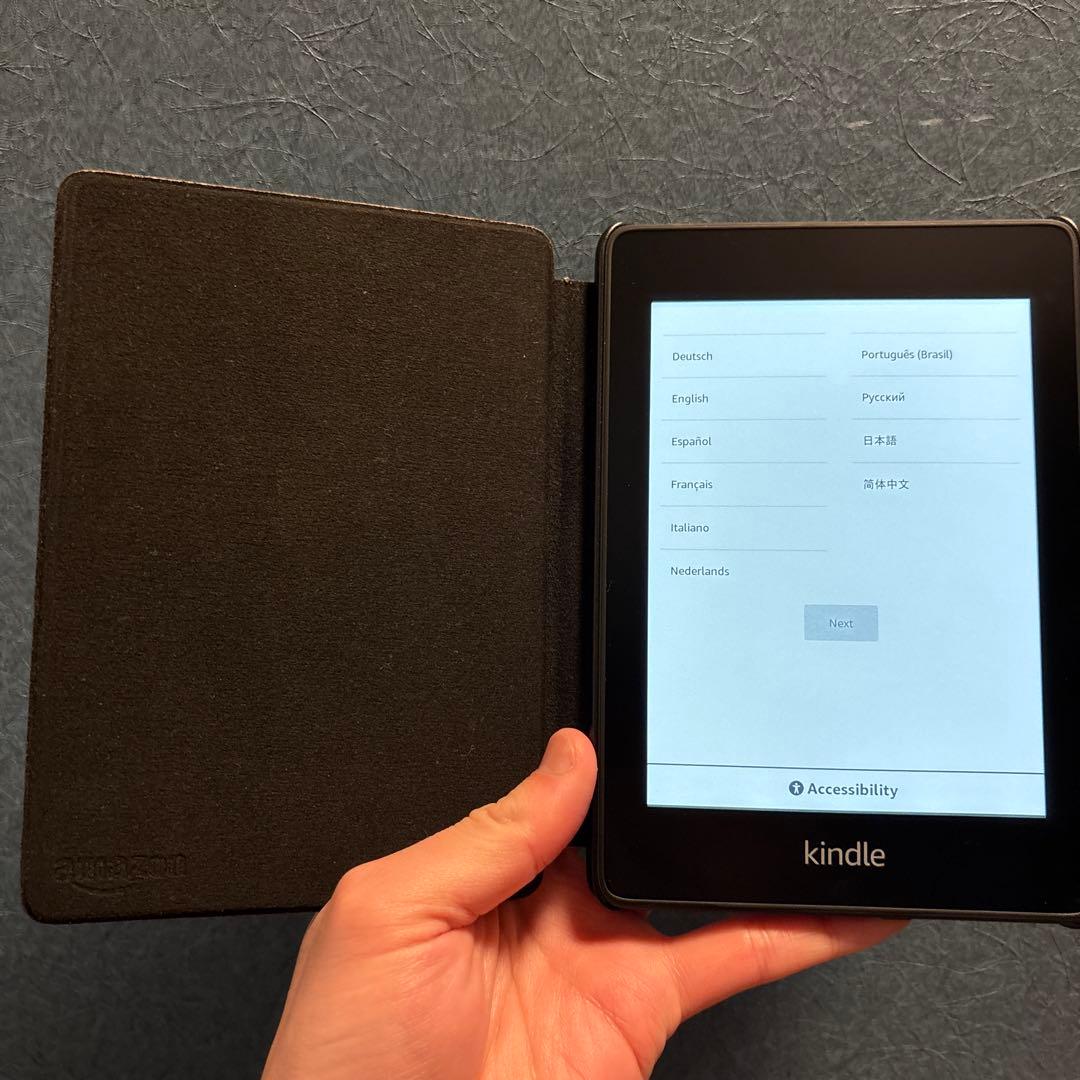 Kindle paperwhite 第10世代　純正レザーケース付き