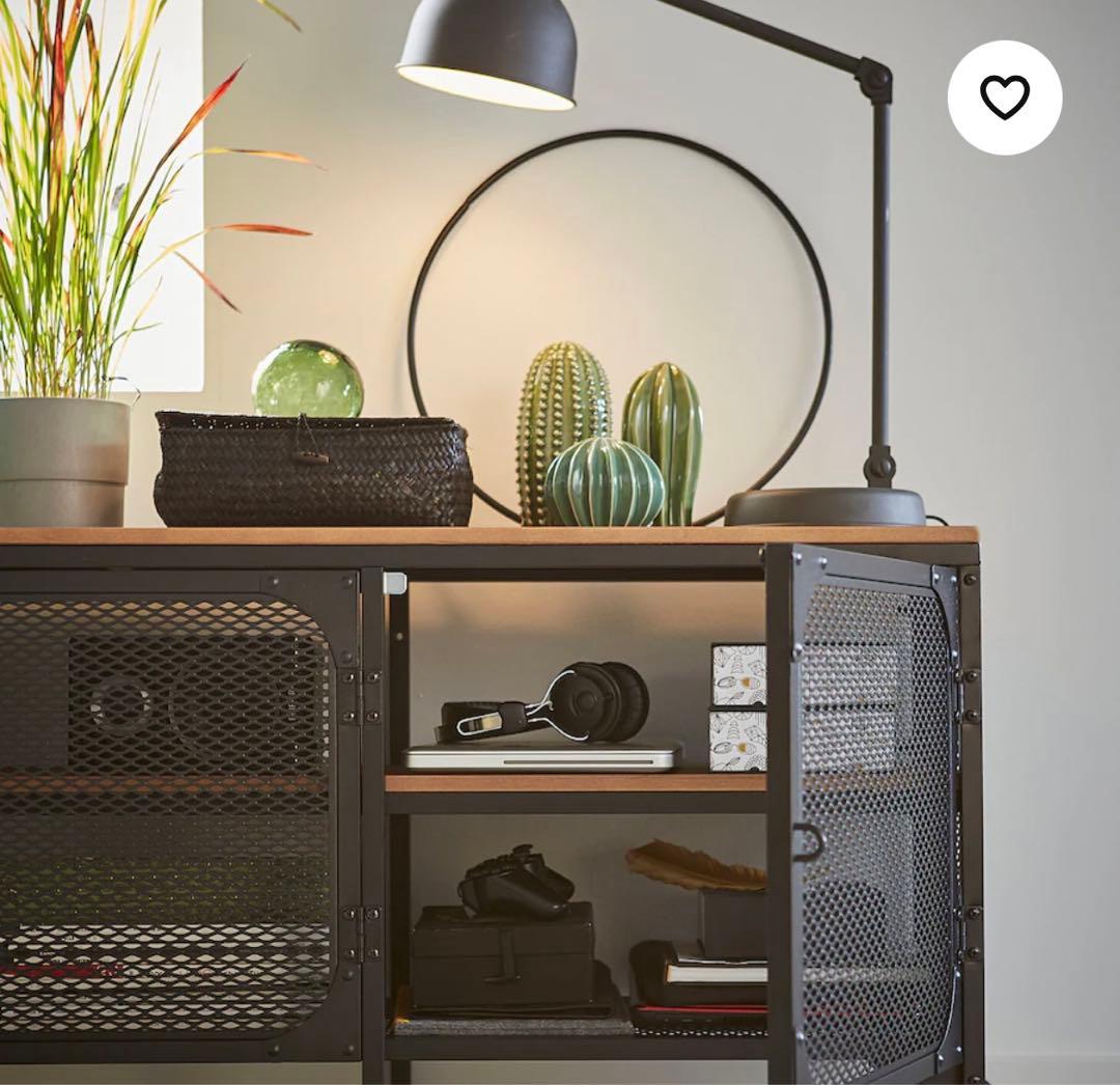 IKEA テレビ台 テレビボード フィエルボ FJÄLLBO 組立済 アイアン