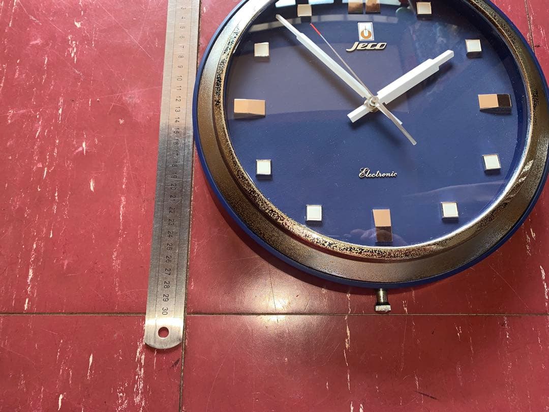 昭和レトロ　動作品　jeco 音さ時計　スペースエイジ　ミッドセンチュリー