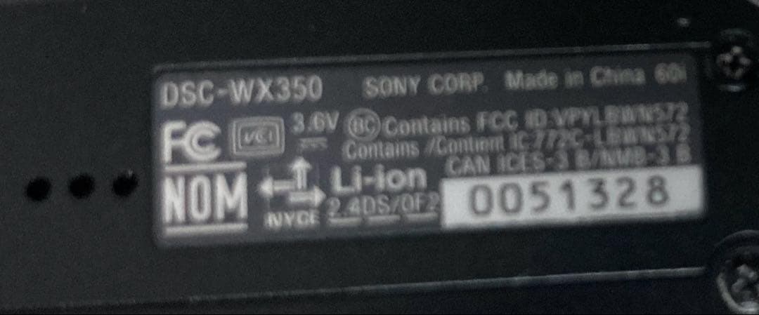 動作品 カメラ DSC-WX350 デジタル サイバーショット ソニー Sony