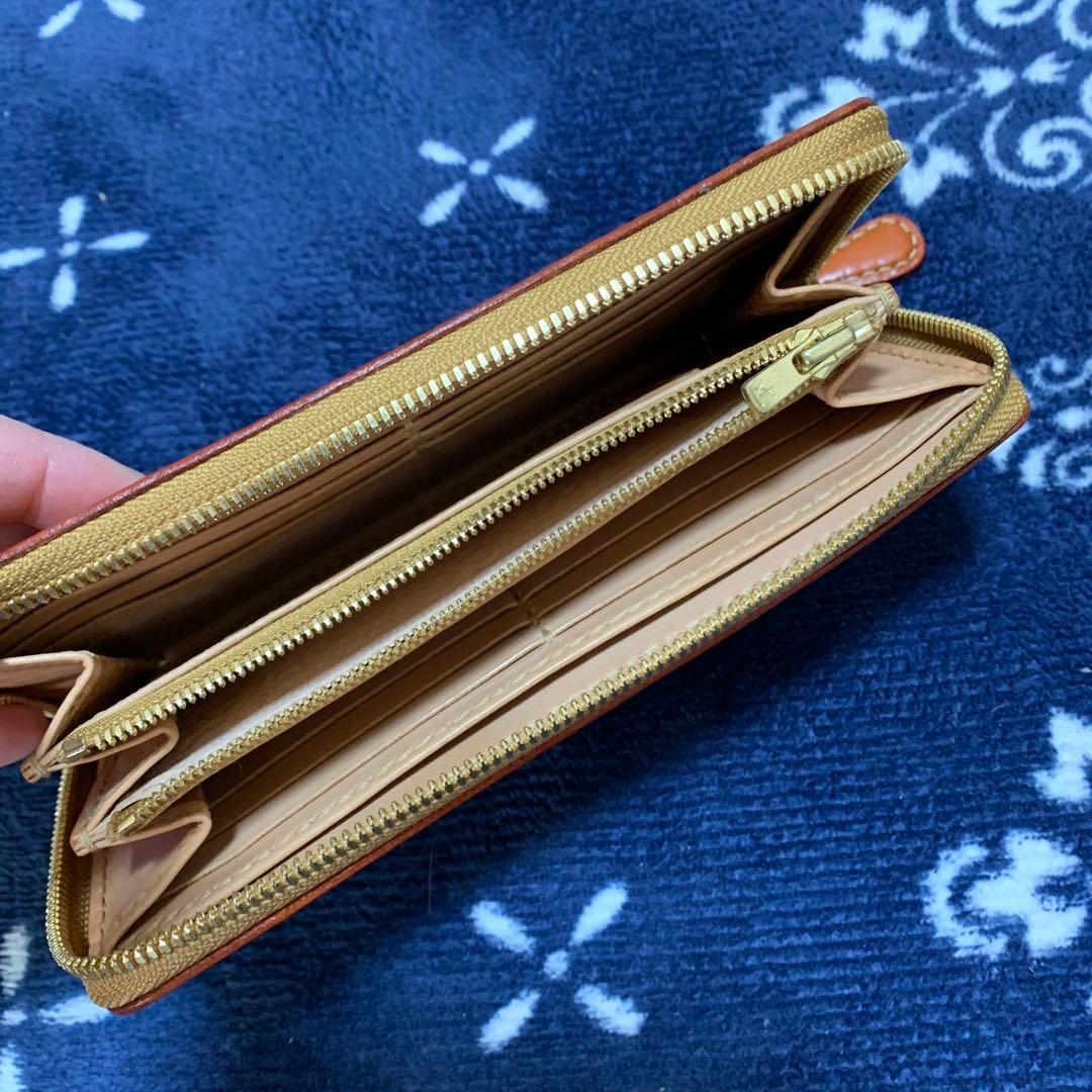 ラグ生地ハンドメイド多色ストライプ模様 本革手縫い長財布