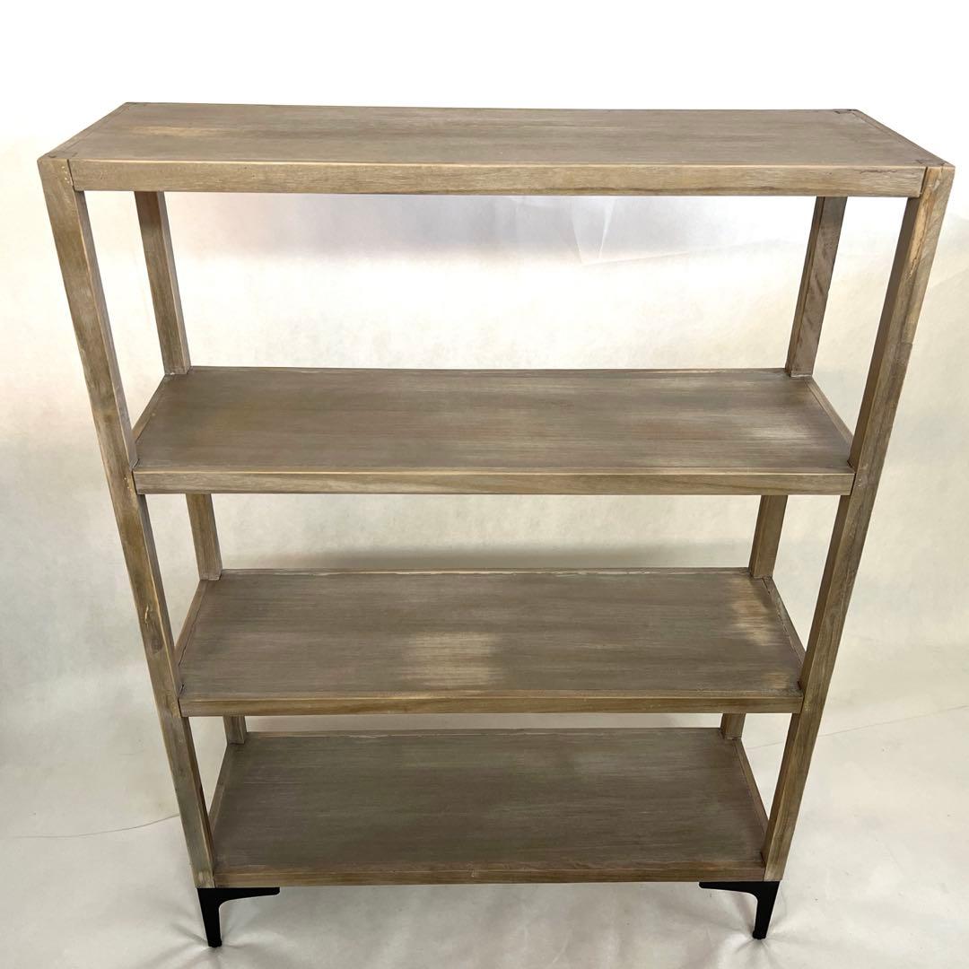 木の棚・ラック・グレーベージュ・ オープンラック・幅90cm 高さ122.5cm