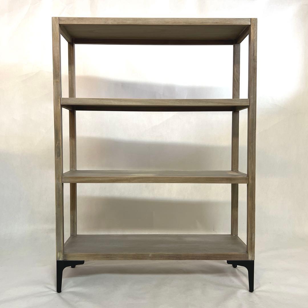 木の棚・ラック・グレーベージュ・ オープンラック・幅90cm 高さ122.5cm