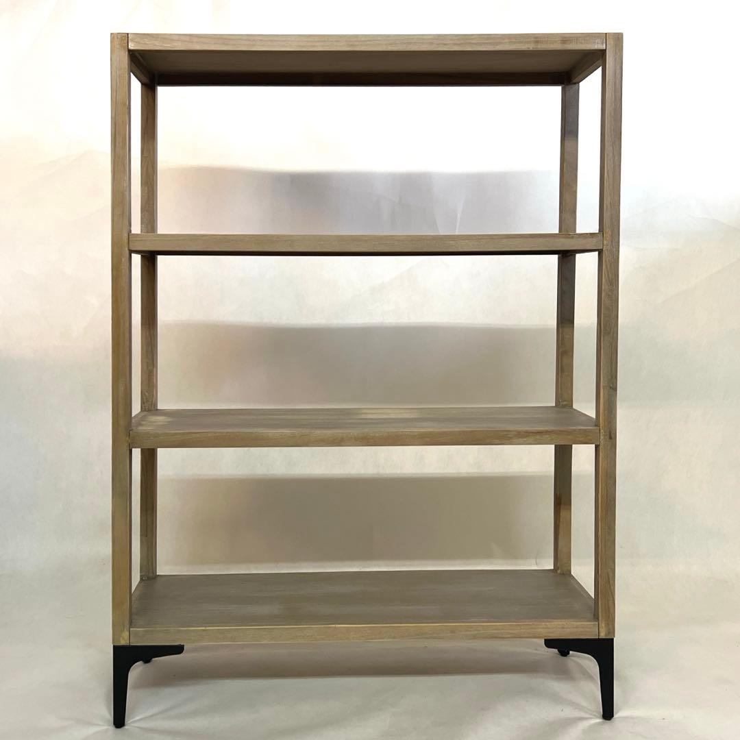 木の棚・ラック・グレーベージュ・ オープンラック・幅90cm 高さ122.5cm