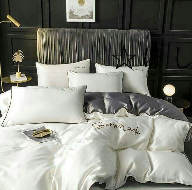 最高肌触り?光沢シングル布団カバー点 寝具セットシーツ枕カバー付 ツルツルd