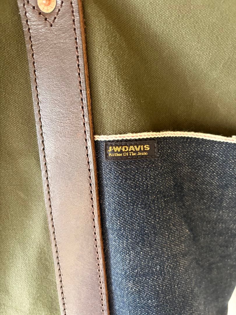 HSH×J.W.Davis 通気性防水帆布トートバッグ ミリタリーオリーブ