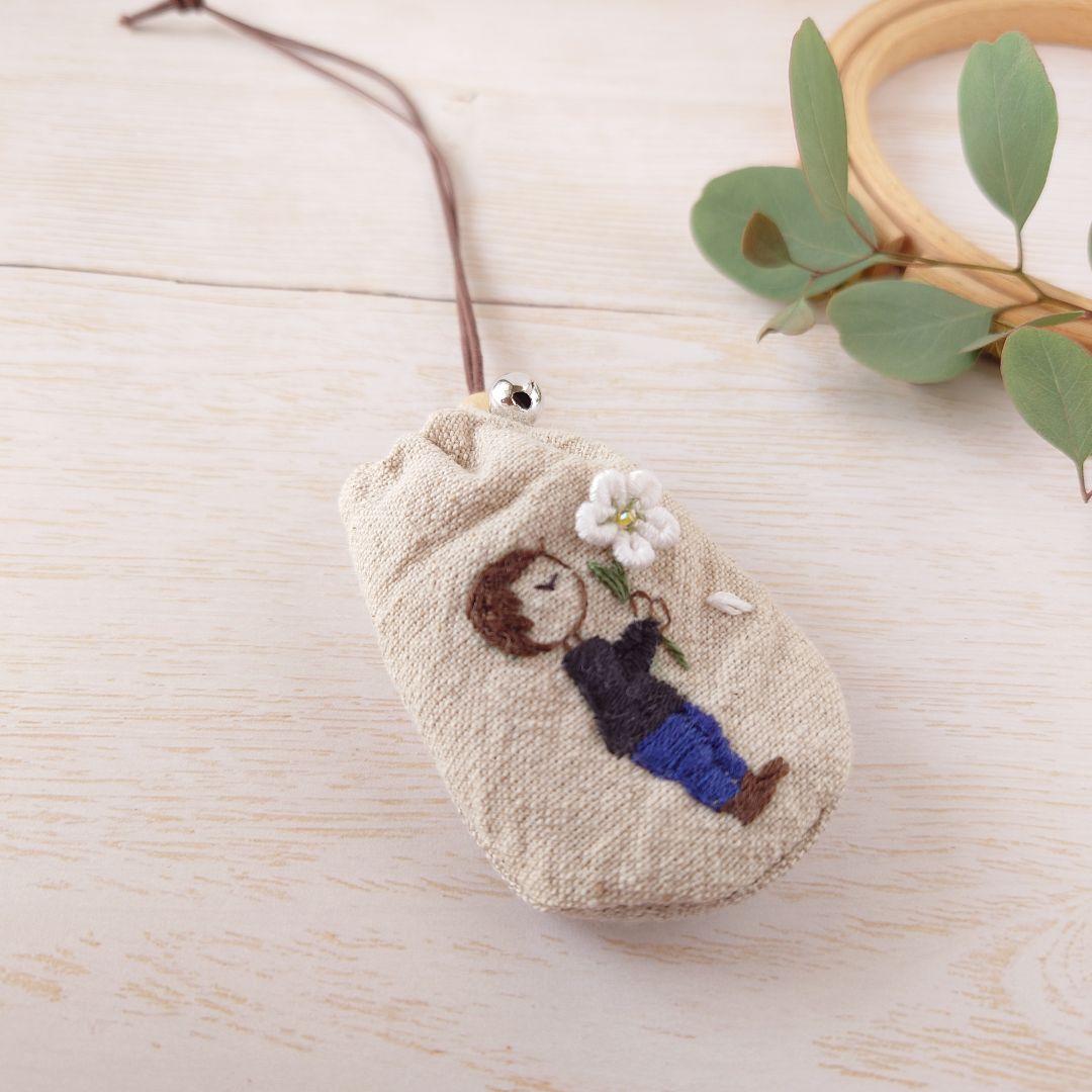 ちっちゃなりんりんお守りサシェ /巾着サシェ【男の子と女の子とジャスミン】