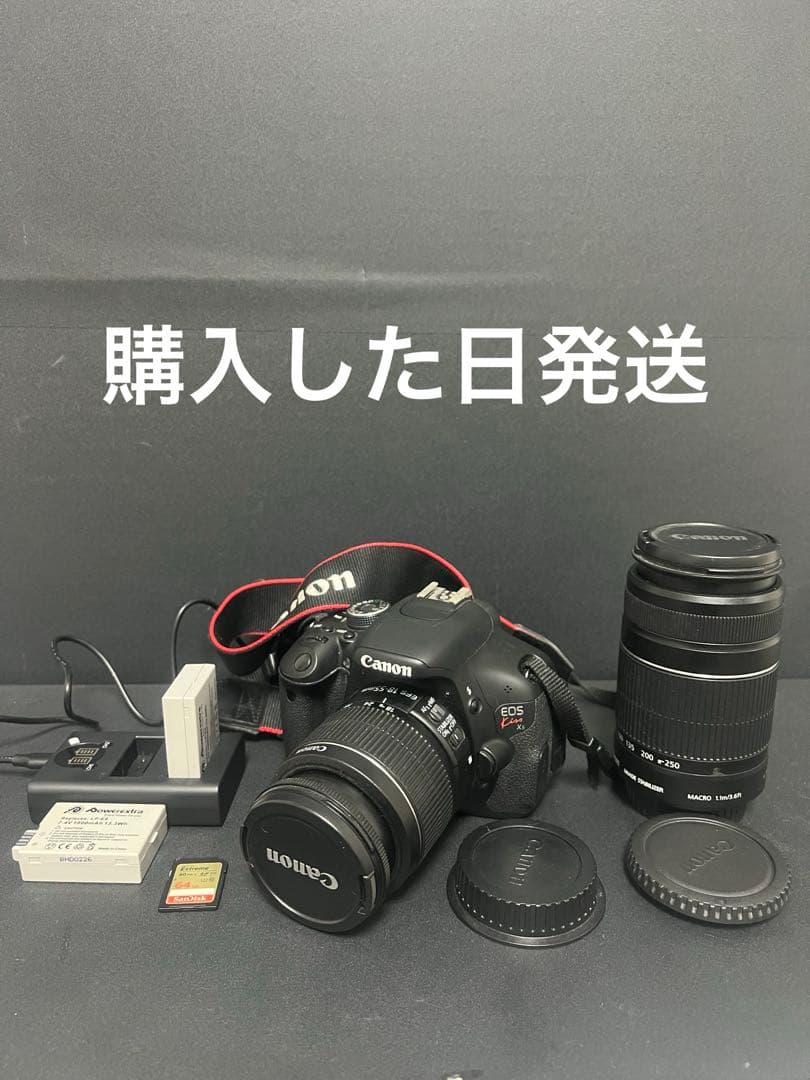 Canon Kiss X5 ダブルズームセット 動作確認済 SDカード付き