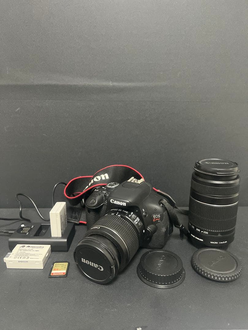 Canon Kiss X5 ダブルズームセット 動作確認済 SDカード付き