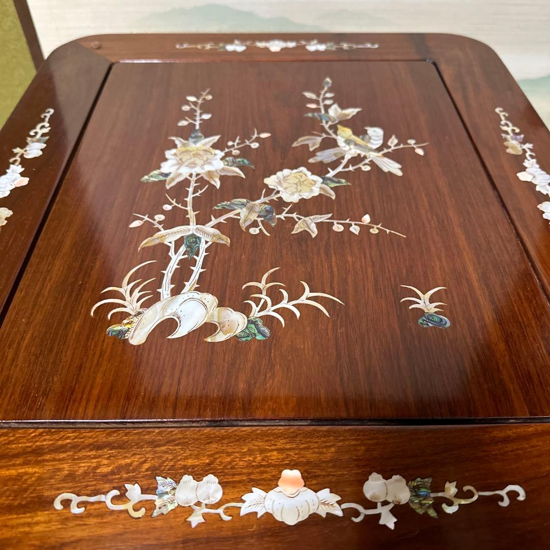⭕️最終価格　即日発送可　骨董品　螺鈿家具　ラデンテーブル