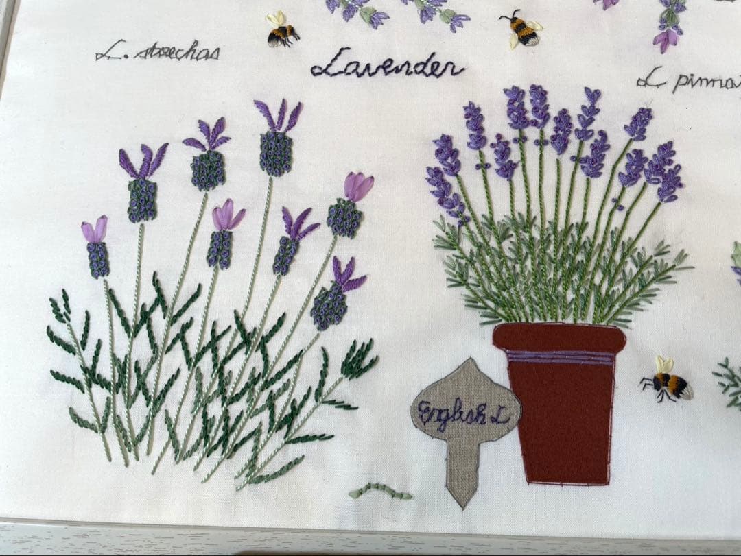 青木和子　刺繍　完成品　「ラベンダーガーデン」　愛しの庭をスケッチして　　12