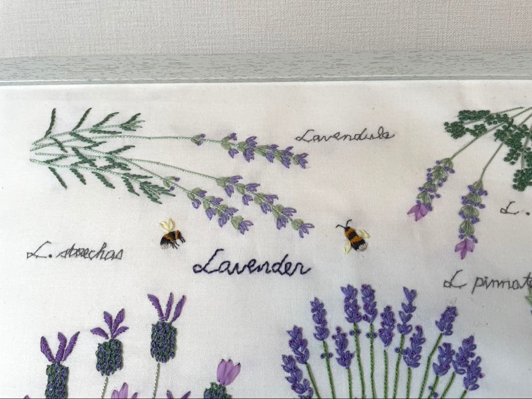 青木和子　刺繍　完成品　「ラベンダーガーデン」　愛しの庭をスケッチして　　12