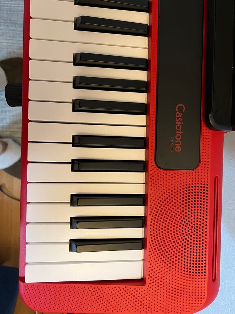 【美品】CASIO CasioTone 61鍵 レッド(スタンド付き)