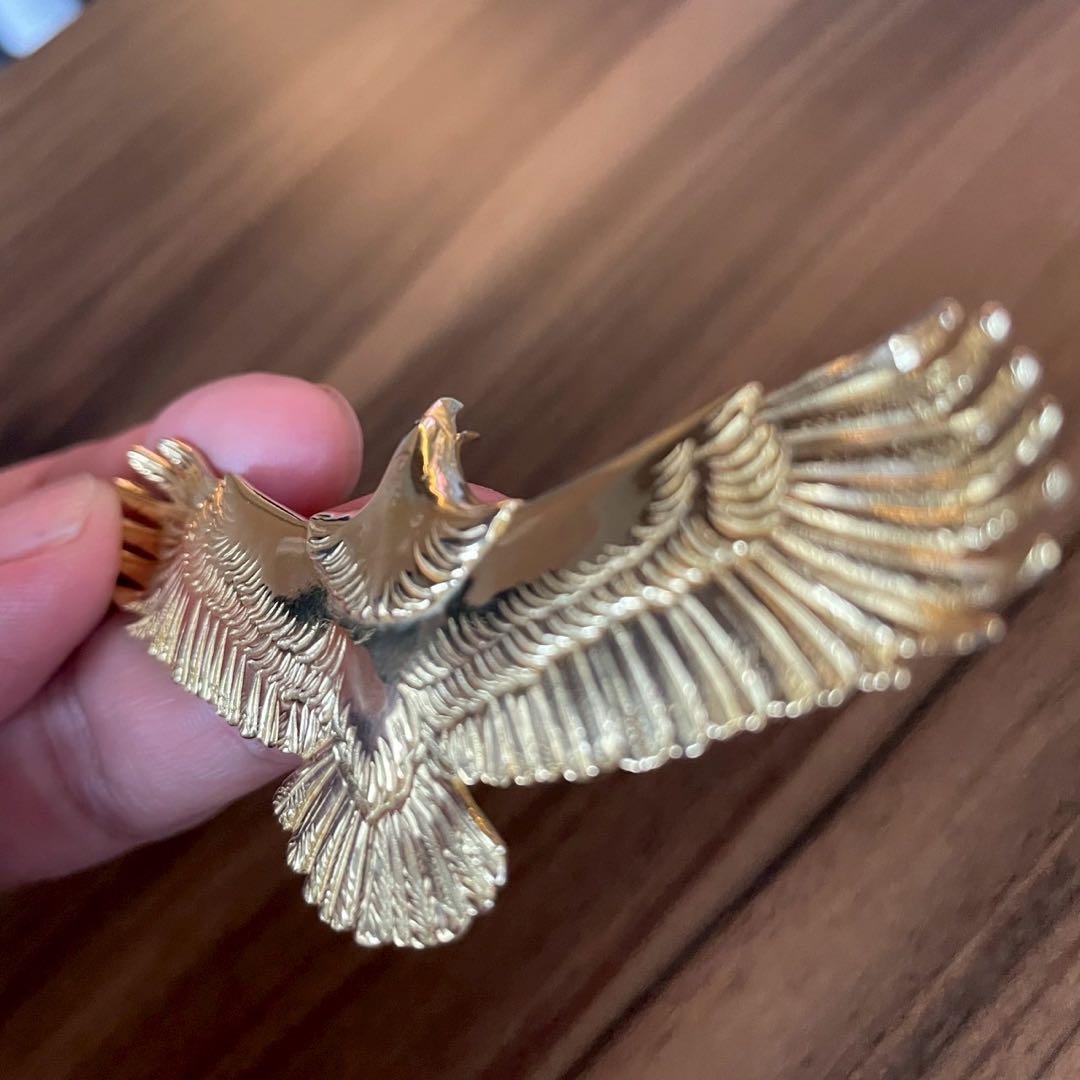 全金 大イーグル ネックレス トップ フェザー ハンドメイド ノーブランド