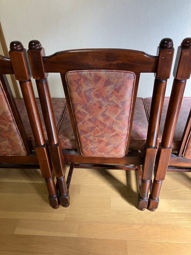 アンティーク ダイニングチェア 4脚セット 英国風 イス レトロ モダン 天然木