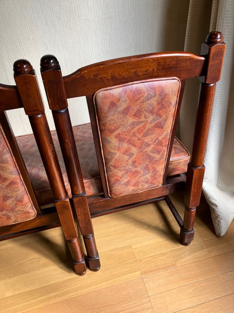 アンティーク ダイニングチェア 4脚セット 英国風 イス レトロ モダン 天然木