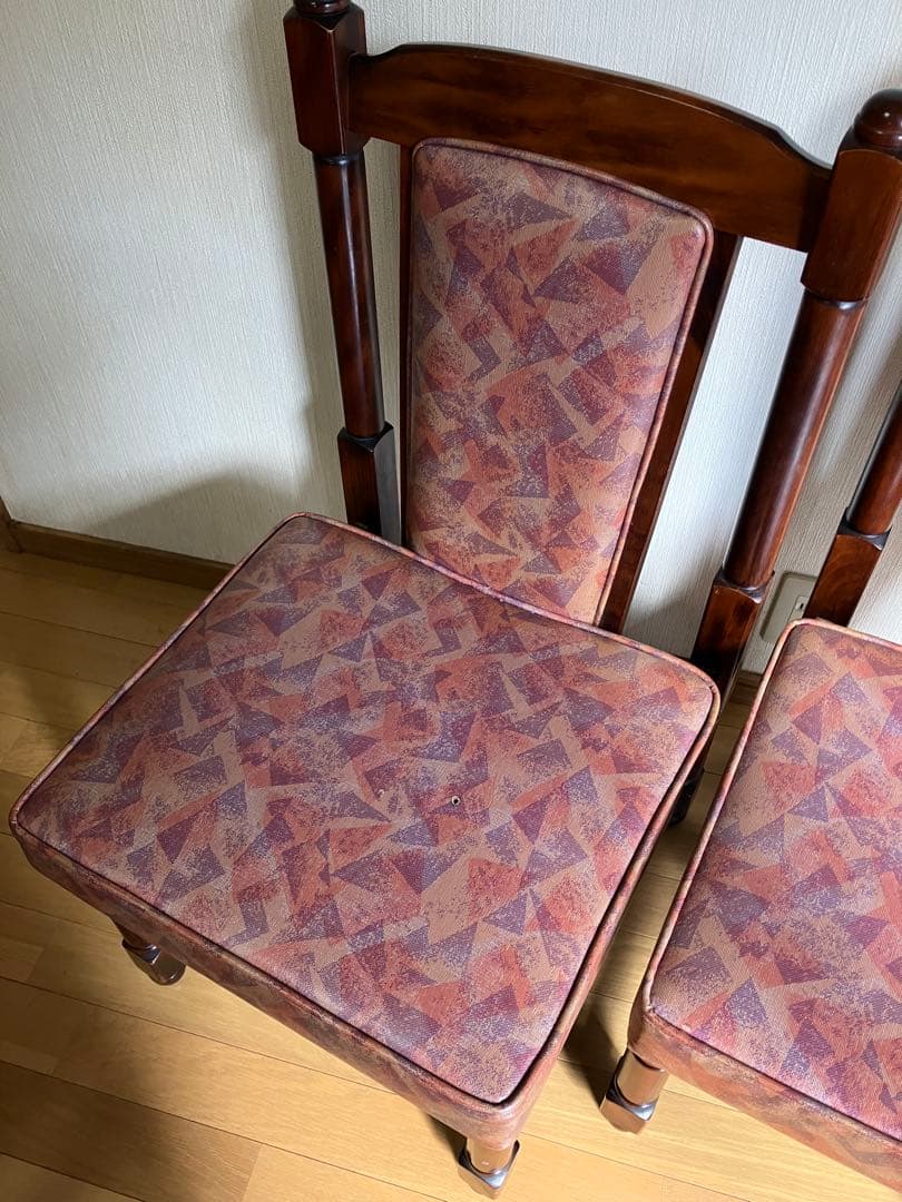 アンティーク ダイニングチェア 4脚セット 英国風 イス レトロ モダン 天然木