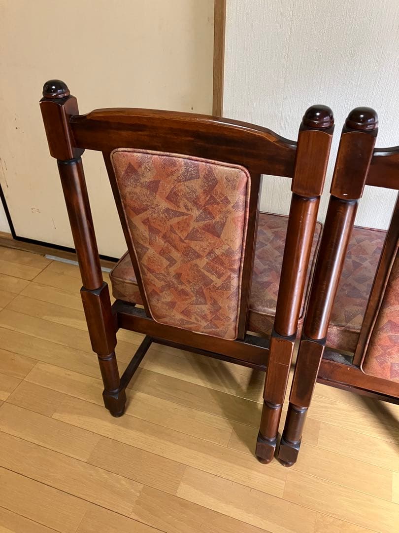 アンティーク ダイニングチェア 4脚セット 英国風 イス レトロ モダン 天然木