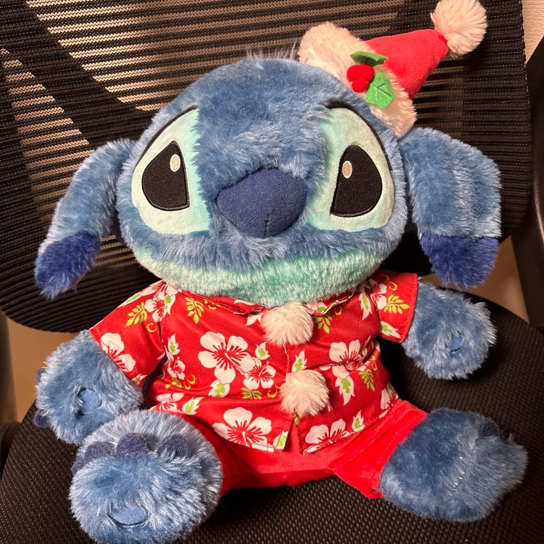 【レア】スティッチ winter ぬいぐるみ クリスマス サンタ帽子 ハワイ