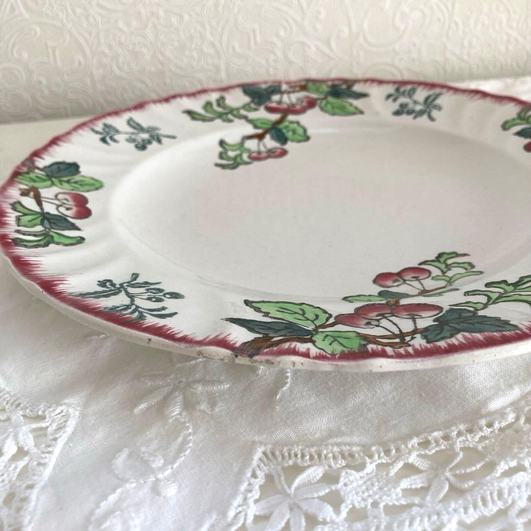 ♪フランスアンティーク ロンウィ プレート さくらんぼ モンモランシー 平皿