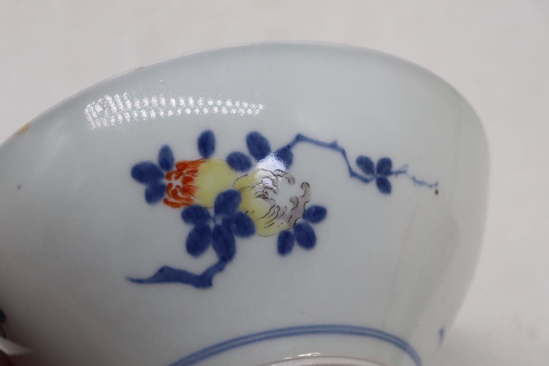 江戸　柿右衛門　三多紋鉢　木箱付　アンティーク　送料込み260305