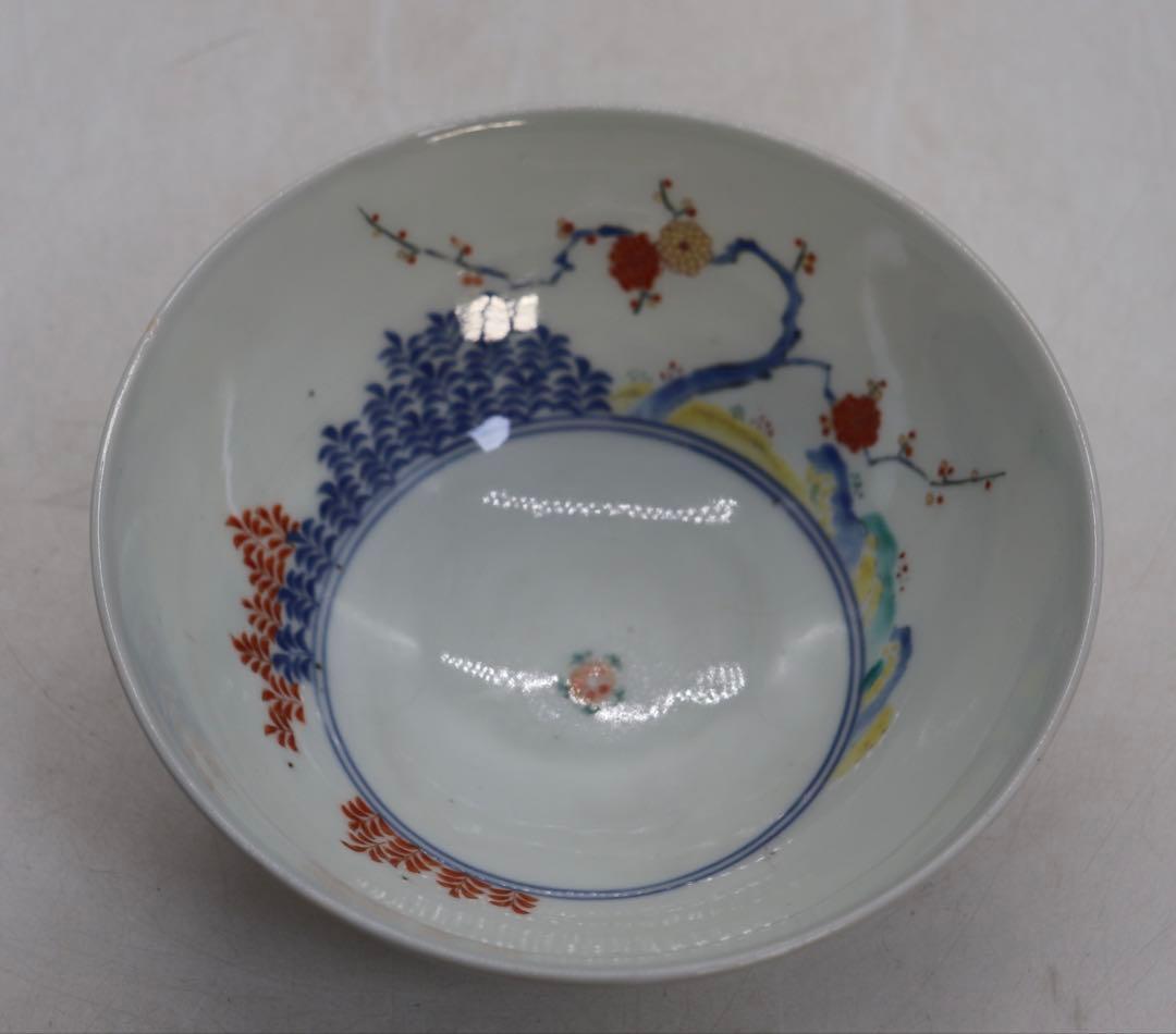 江戸　柿右衛門　三多紋鉢　木箱付　アンティーク　送料込み260305