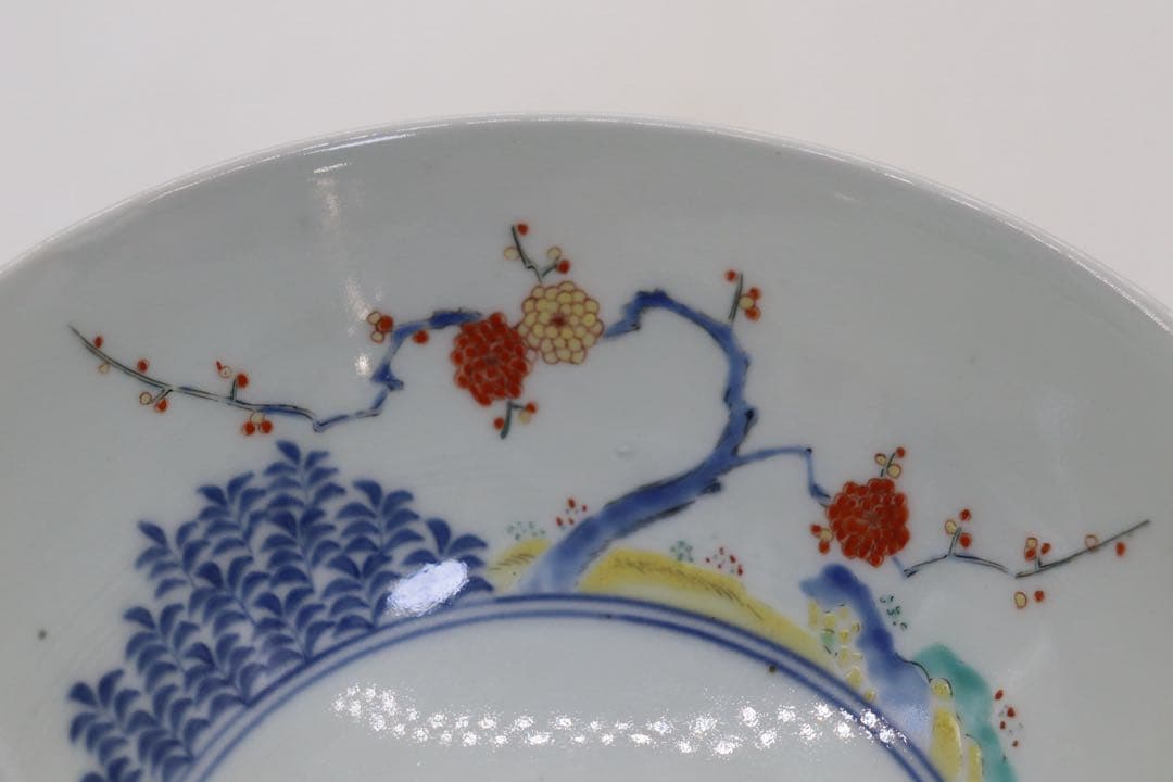 江戸　柿右衛門　三多紋鉢　木箱付　アンティーク　送料込み260305