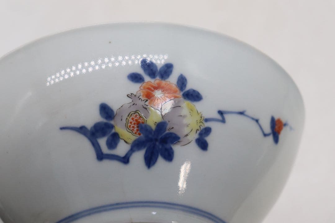 江戸　柿右衛門　三多紋鉢　木箱付　アンティーク　送料込み260305