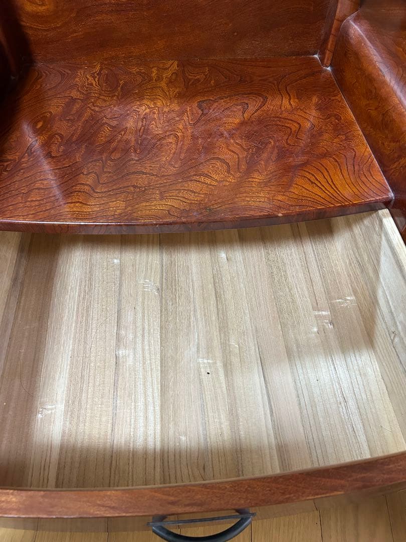 昭和レトロ　和製木製ドレッサー・鏡台 5引き出し付き　和箪笥