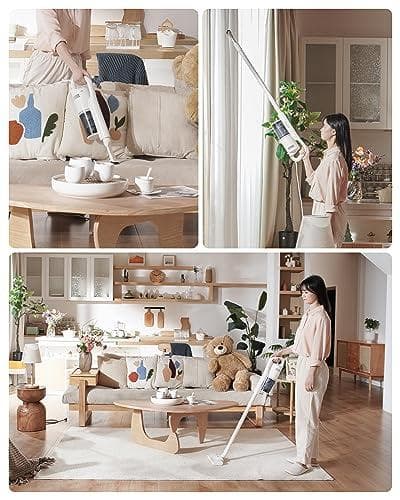 D★掃除機 コード式 45000Pa Leacco サイクロン 軽量 スティック