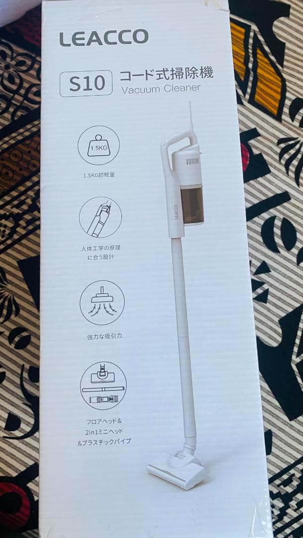 D★掃除機 コード式 45000Pa Leacco サイクロン 軽量 スティック