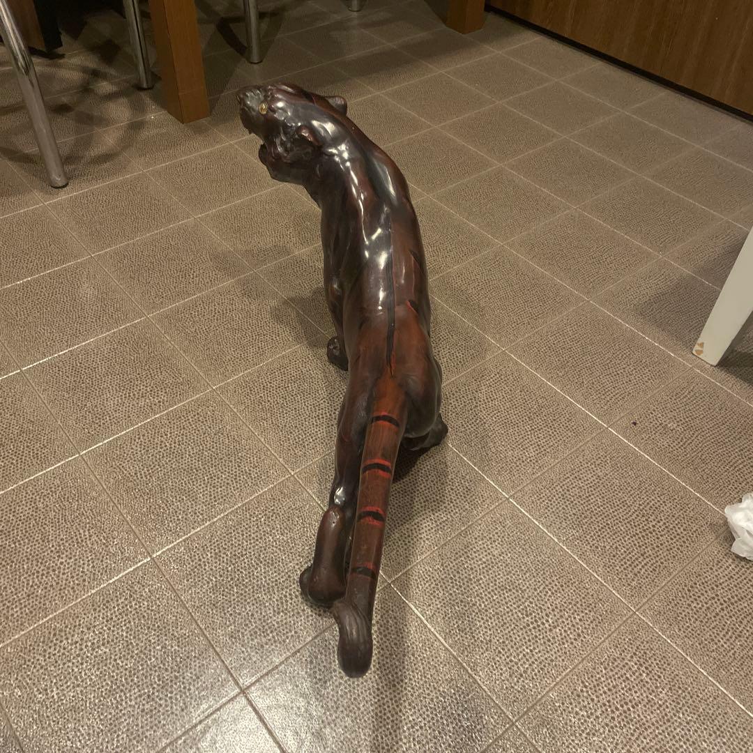 トラの置物　ヴィンテージ　昭和レトロ　タイガー　ミッドセンチュリー