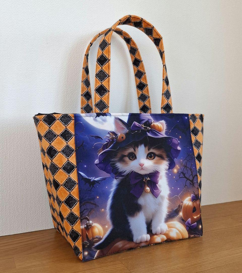 チロスケ様　ご依頼品　 　猫ちゃんパネル生地　トートバッグ　ポーチ
