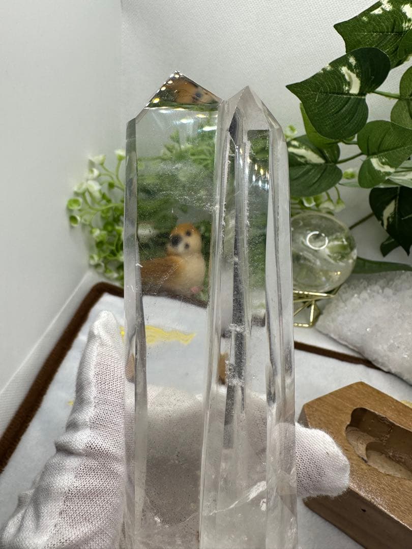 水晶ダブルポイント♡♡透明感抜群!!No.205