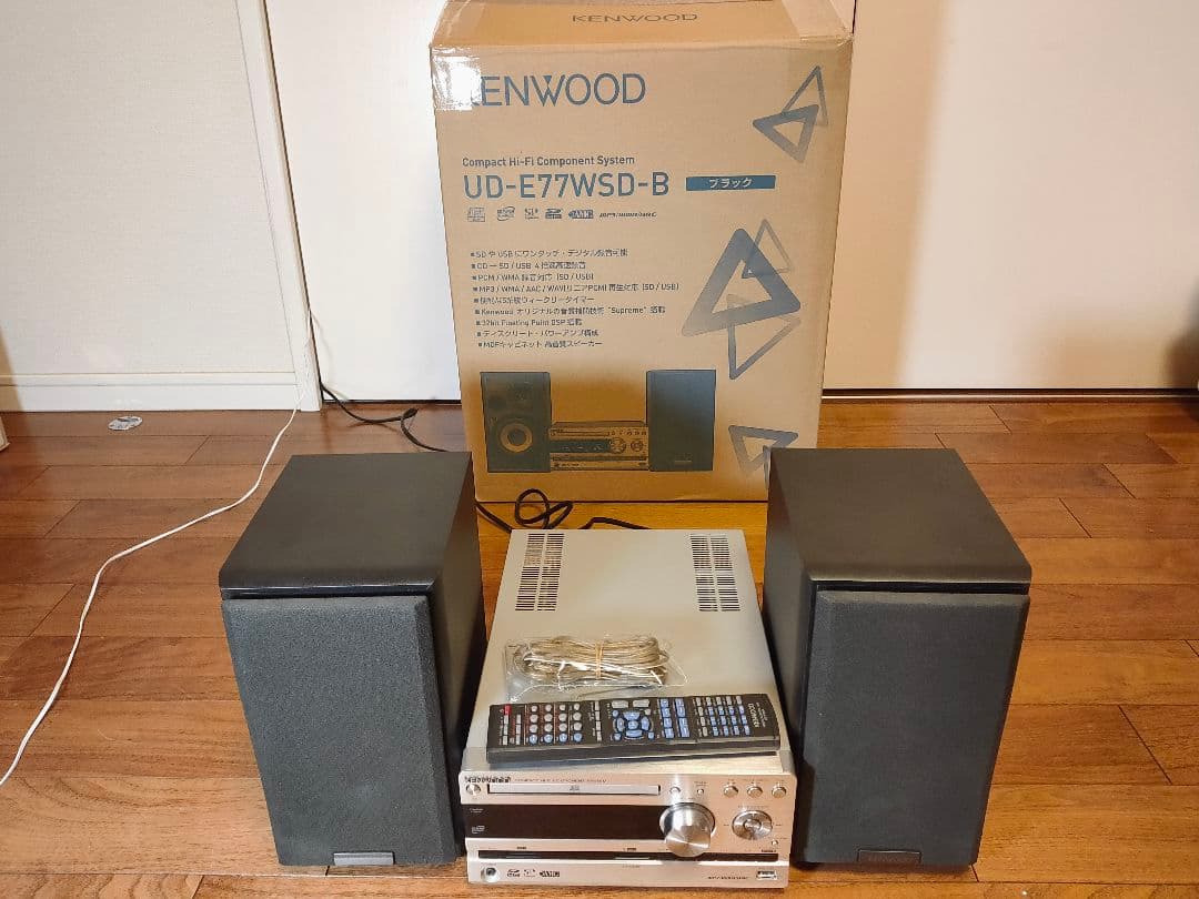元箱入り完動品 KENWOOD UD-E77WSD-B ミニコンポ リモコン付