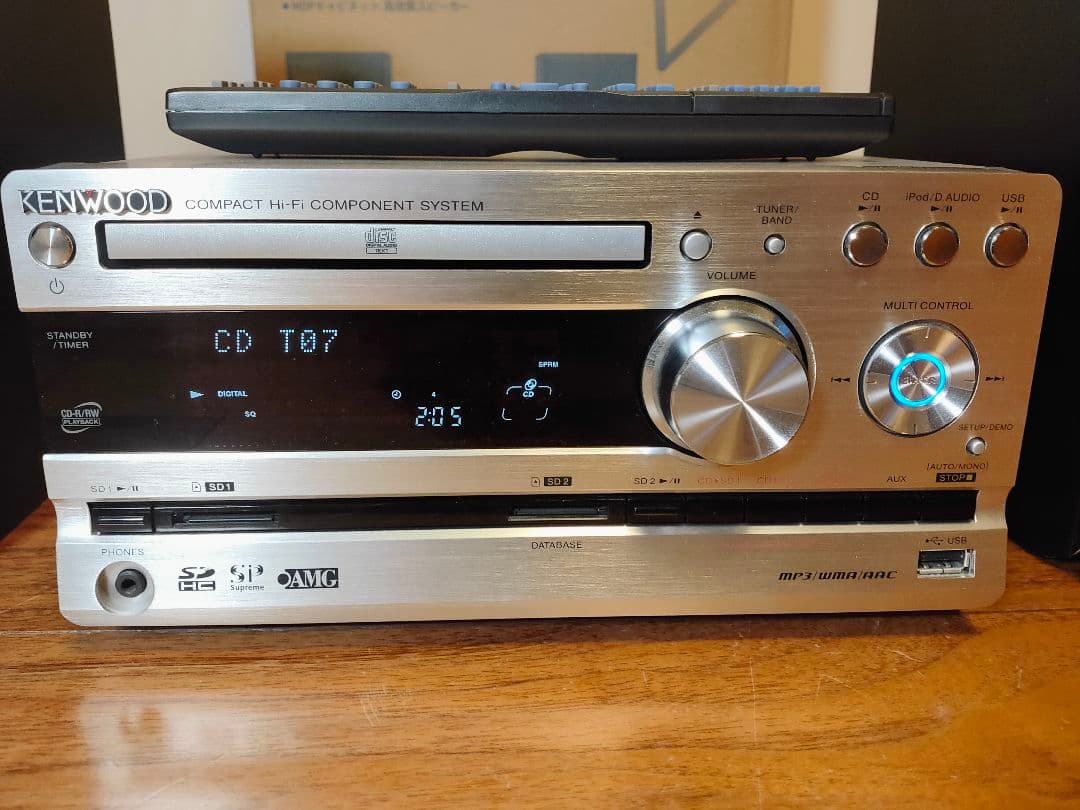 元箱入り完動品 KENWOOD UD-E77WSD-B ミニコンポ リモコン付