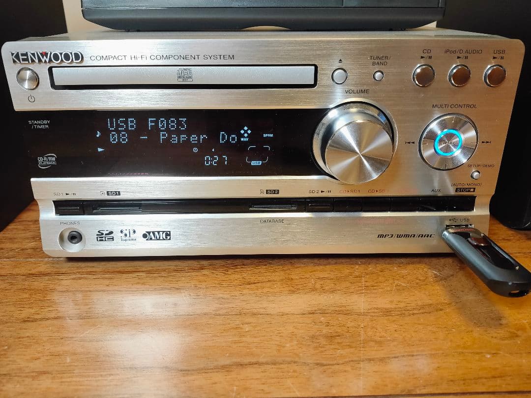 元箱入り完動品 KENWOOD UD-E77WSD-B ミニコンポ リモコン付