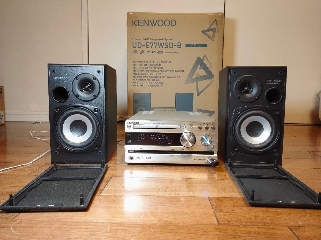 元箱入り完動品 KENWOOD UD-E77WSD-B ミニコンポ リモコン付
