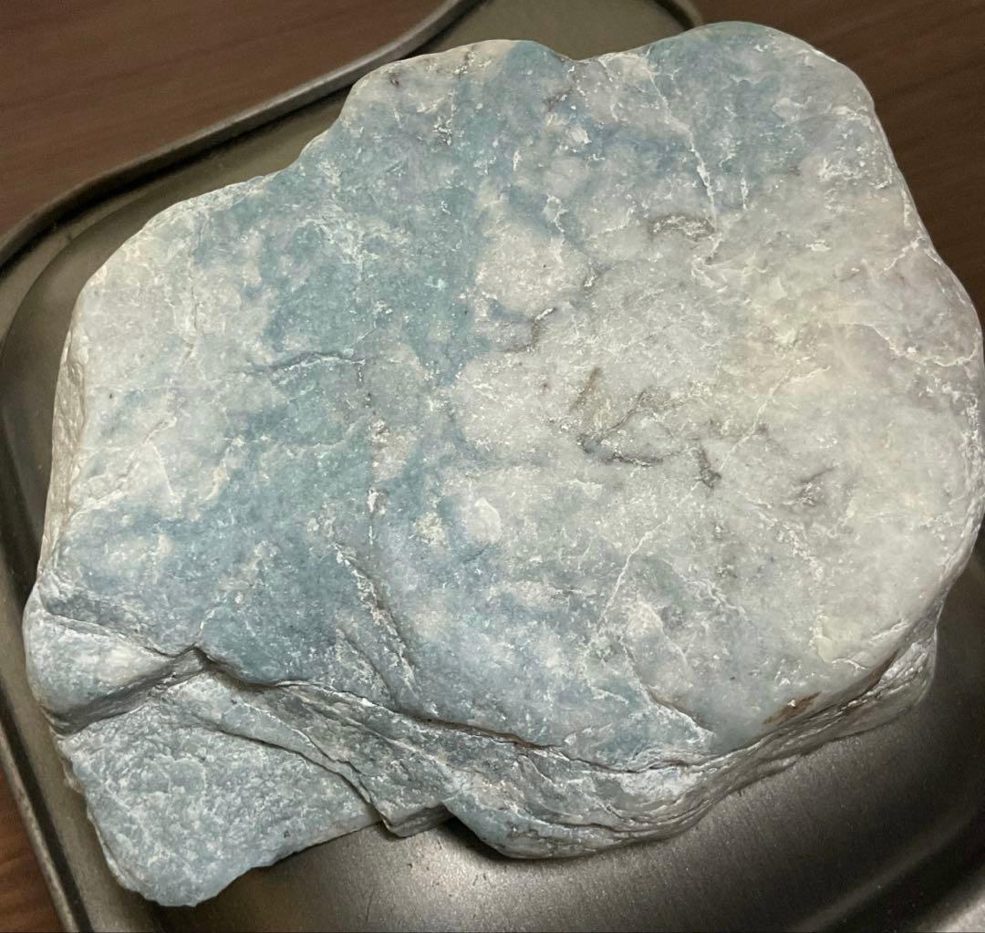 大所　渋い青色　糸魚川翡翠420g ヒスイ　ひすい