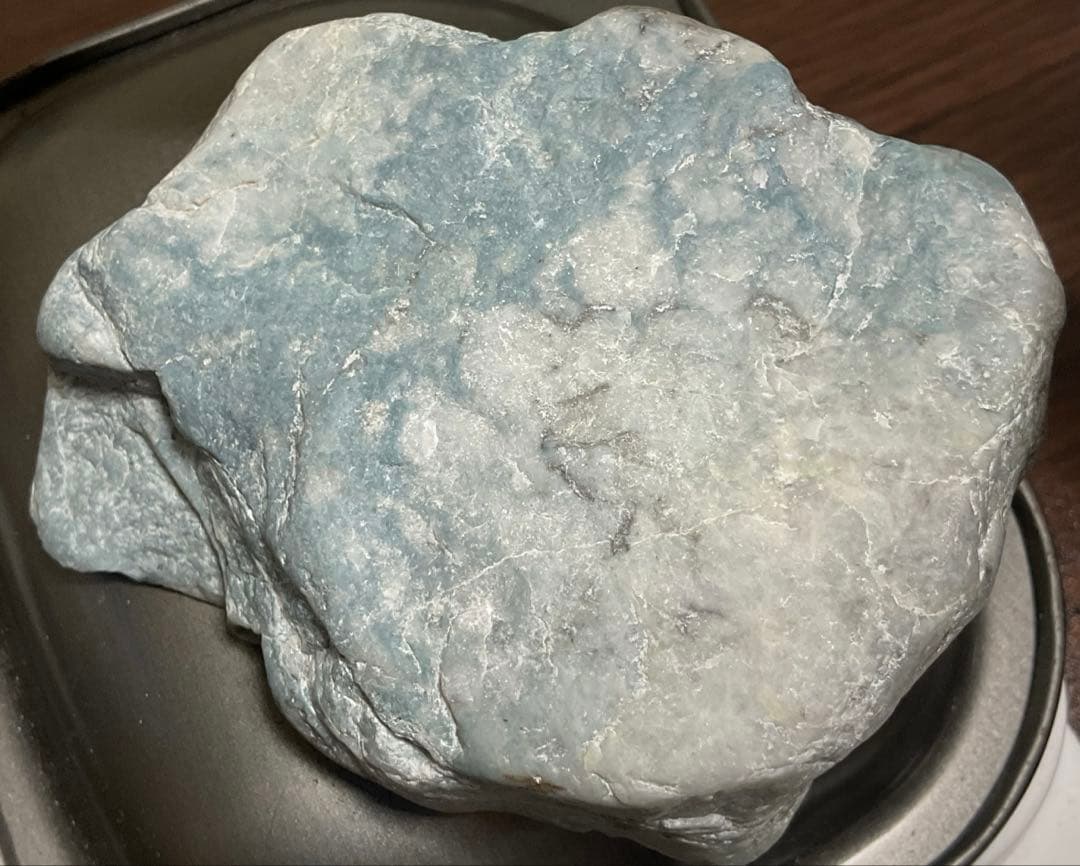 大所　渋い青色　糸魚川翡翠420g ヒスイ　ひすい