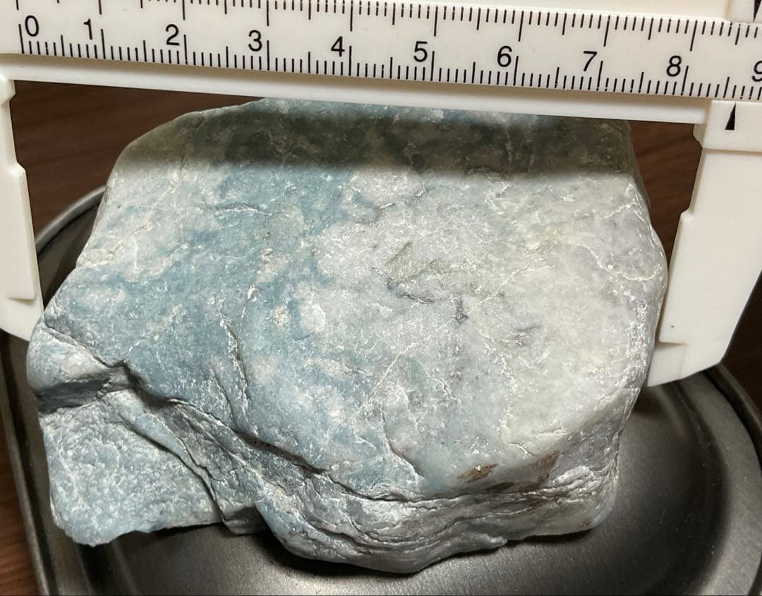 大所　渋い青色　糸魚川翡翠420g ヒスイ　ひすい