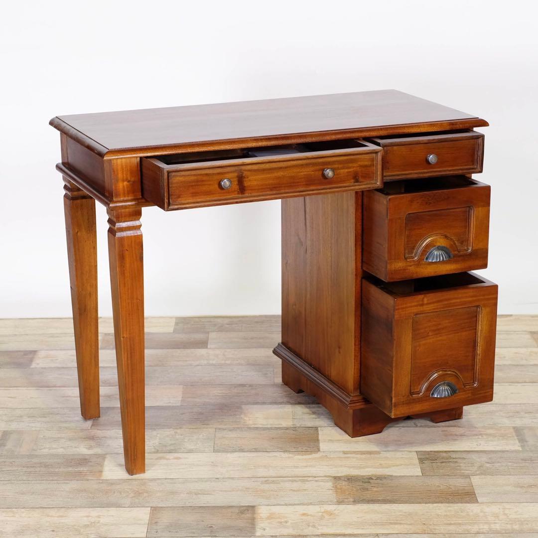 A 新品 アジアン デスク アンティーク カントリー 書斎 カフェ 机 テーブル